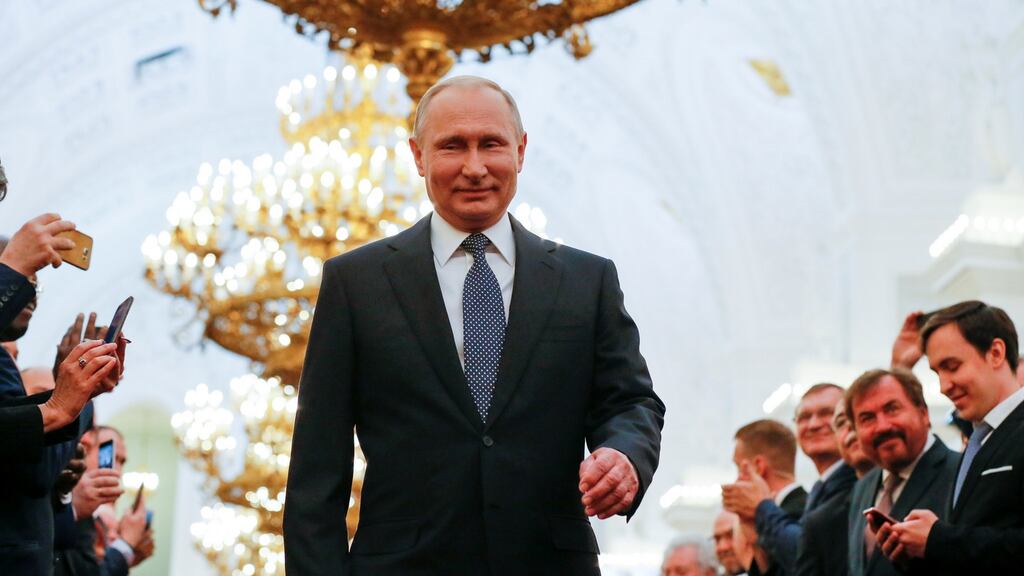 Russian president Vladimir Putin. Photograph: Alexander Zemlianichenko/Pool via Reuters