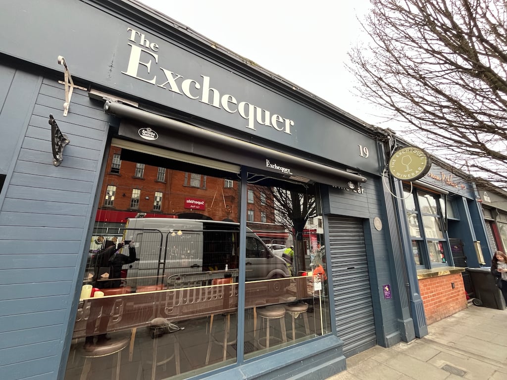 Exchequer Wine Bar, Ranelagh, closed from today. Photograph: Bryan O’Brien
