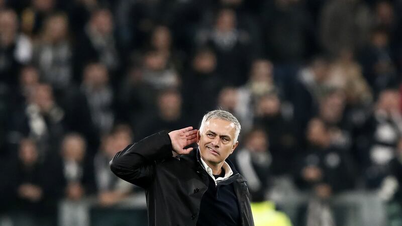 Mourinho gestures to the stands after Manchester United beat last year. Photo: Isabella Bonotto/Getty Images