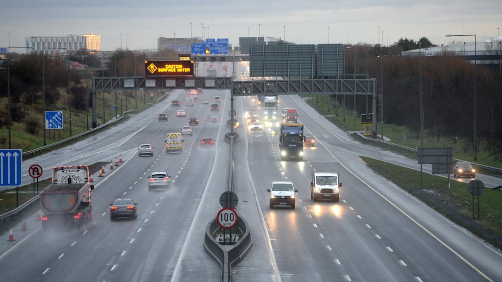 Dublin’s M50 is set to become a ‘dynamic motorway’ with variable speed limits determined by computer algorithms. Photograph: Dara Mac Donaill / The Irish Times