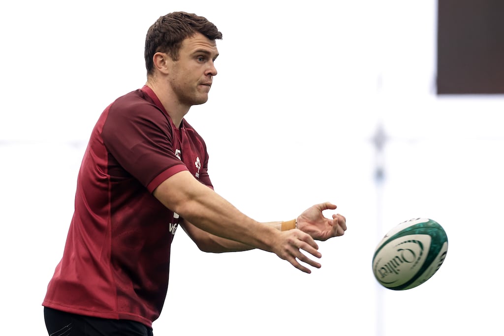 Munster's Tom Farrell in training with the Irish squad at Abbotstown this week. Photograph: Ben Brady/Inpho