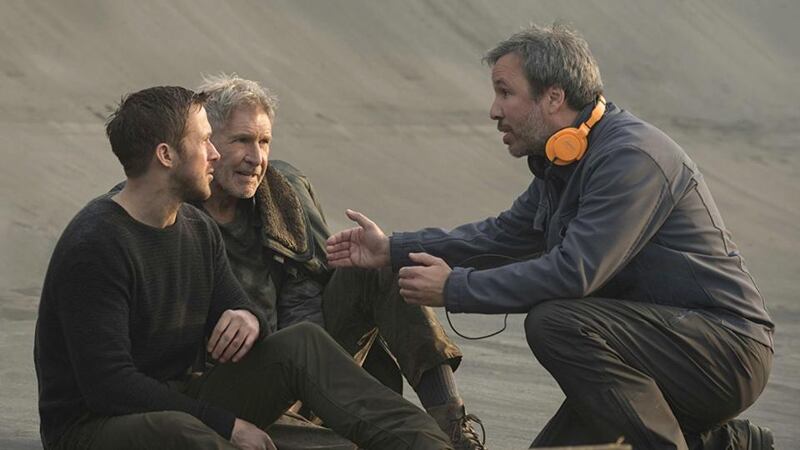 Blade Runner sequel: Ryan Gosling and Harrison Ford on set with Denis Villeneuve