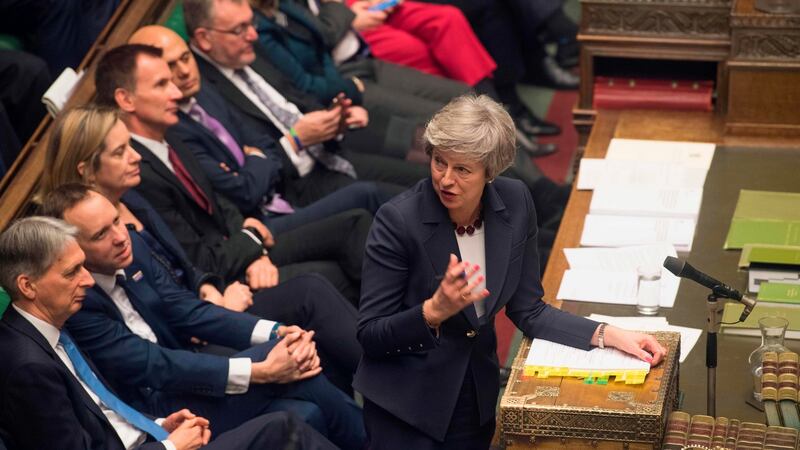 British  prime minister Theresa May during  prime minister’s questions  in the House of Commons  on January 9th.  Photograph: AFP Photo/Mark Duffy/Getty Images