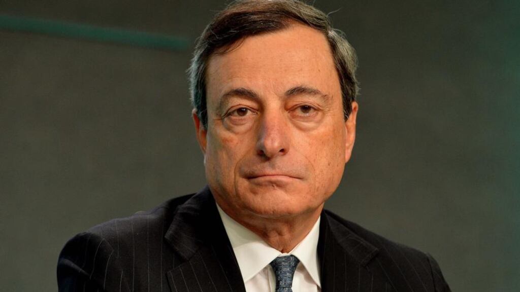 Mario Draghi: The president of the European Central Bank is unlikely this week to push for an intensified bond-buying or to bring interest rates deeper into negative territory. Photo: David Sleator/The Irish Times