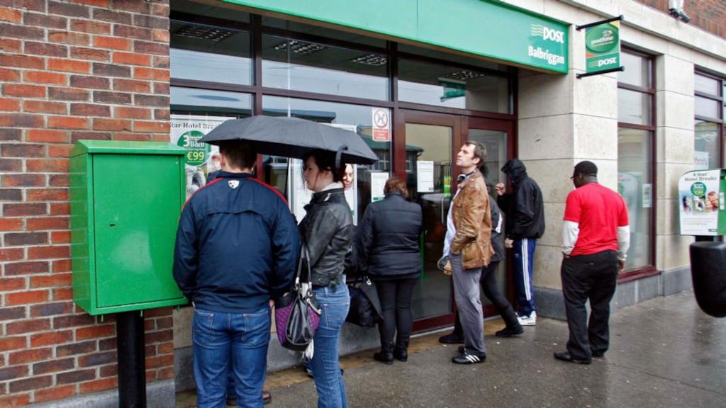 Far from demonstrating the poverty of rural Ireland, the decline in the use of post offices in villages and small towns reflects the fact that so many people living in the countryside are affluent enough to travel to big urban centres or modern supermarkets on the outskirts of towns to do their shopping. File photograph: Colin Keegan/Collins