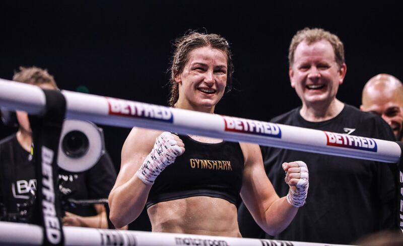 Katie Taylor delivered a performance of monumental defiance when she beat Chantelle Cameron at the 3Arena. Photograph: Evan Treacy/INPHO
