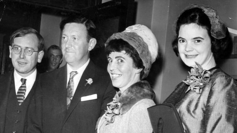 Civil-service writers: Conor Cruise O’Brien (second left) with his wife, Máire Mhac an tSaoi, both of whom worked for Iveagh House. Photograph: The Irish Times