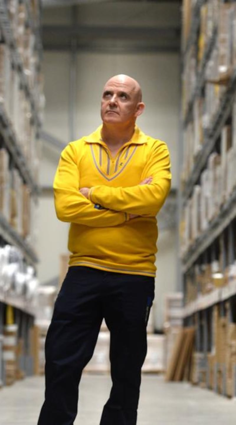 Ikea shift: Conor Pope during his day at the Dublin store. Photograph: Dara Mac Dónaill