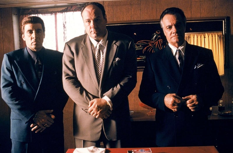 The Sopranos: Steven Van Zandt as Silvio Dante, James Gandolfini as Tony Soprano and Tony Sirico as Paulie Walnuts. Photograph: HBO