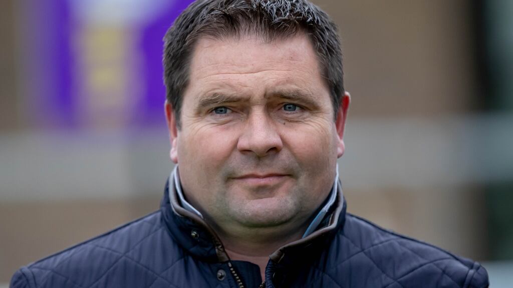 Peter Fahey: ‘The Big Doyen is in good nick and he will go to the Dublin Racing Festival. I have been very pleased with him. His last bits of work have been very good and he has strengthened up.’ Photograph: Morgan Treacy/Inpho