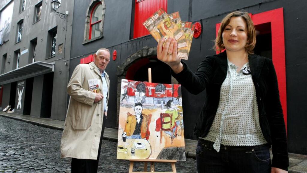 Councillor Mannix Flynn launching an official guide to Temple Bar with artist Marta Wakula-Mac in 2008. Three years later he tabled a motion to move the trust under the control of the council. Photograph: Cyril Byrne