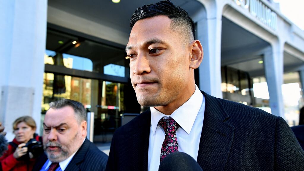 Israel Folau has launched court proceedings against Rugby Australia. Photograph: Joel Carrett/EPA