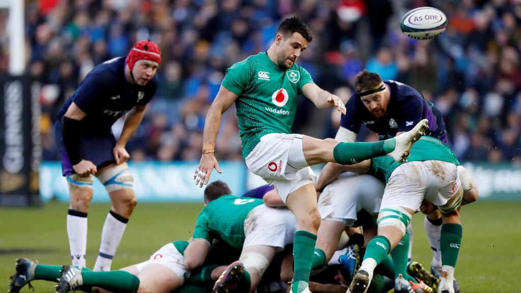 Ireland’s Conor Murray in action against Scotland. Photograph: Russell Cheyne/Reuters