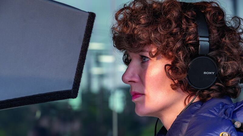 Director Miranda July on the set of Kajillionaire. Photograph: Matt Kennedy/Focus Features