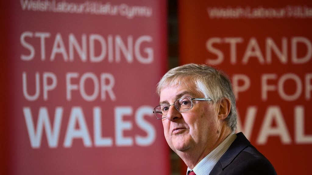 Mark Drakeford, first minister of Wales, at the launch of the Welsh Labour Party election campaign: there is growing interest among Welsh Labour voters in an independent Wales. Photograph: Ben Birchall/PA Wire