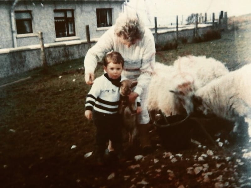 Ulster cycle: Anton Thompson-McCormick as child with his grandmother in Northern Ireland