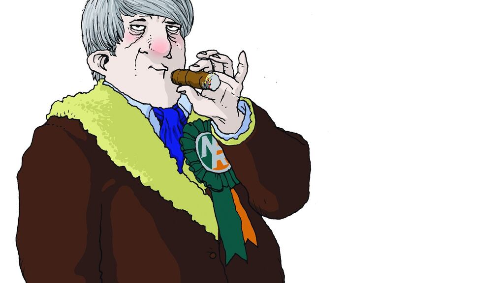 “He presses it down and black water pours out of it and dribbles down his face”