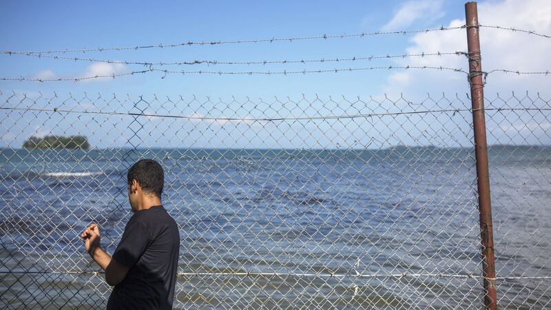 Karam Zahirian, a Kurd, left everything when he fled Iran, hoping to find sanctuary in Australia, but instead he was sent to an offshore detention centre on Manus island, Papua New Guinea. Photograph: Jonas Gratzer/ LightRocket via Getty Images