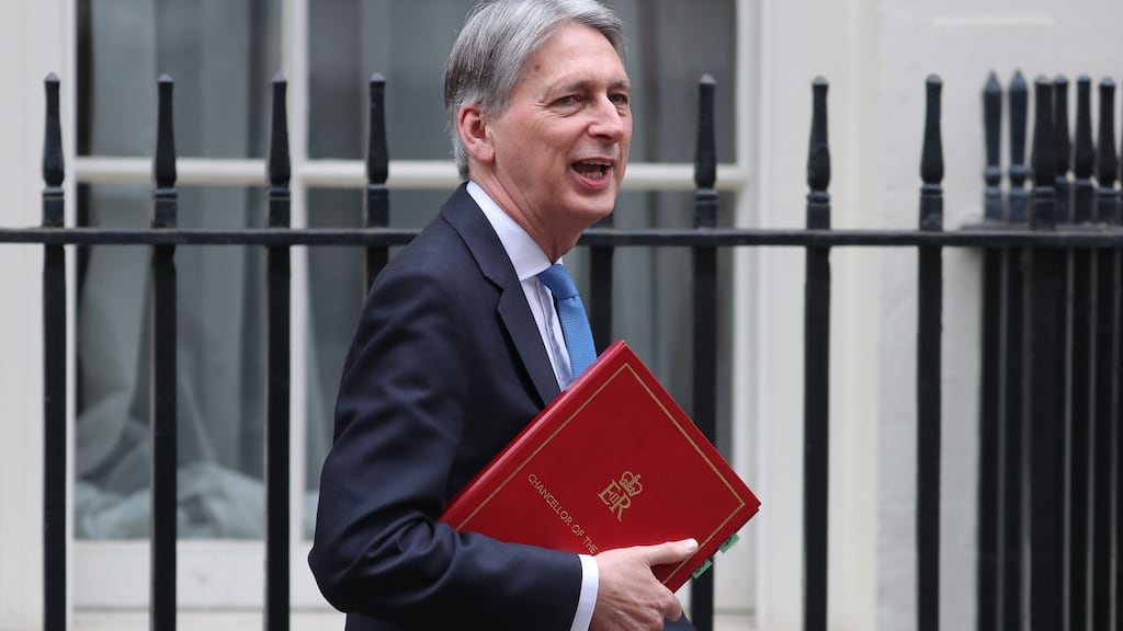 Britain’s chancellor of the exchequer Philip Hammond: Often referred to as Eeyore, after the depressed donkey in Winnie-the-Pooh, but on Tuesday said he felt more like the irrepressible Tigger. Photograph: Daniel Leal-Olivas/AFP/Getty Images