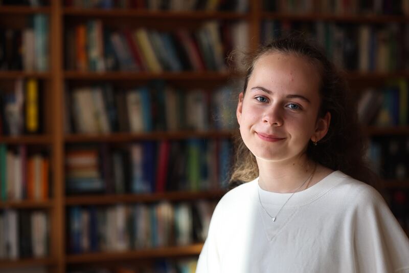 Yeva Skalietska: 'I was trying to stay calm because we needed time to pack.' Photograph: Dara Mac Dónaill