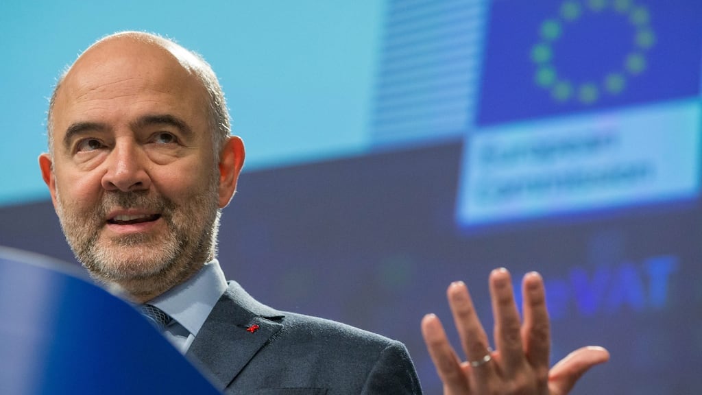 European commissioner for economic and financial affairs Pierre Moscovici: new VAT plan   involves “less time wasted, less red tape and fewer costs”. Photograph: Stephanie Lecocq
