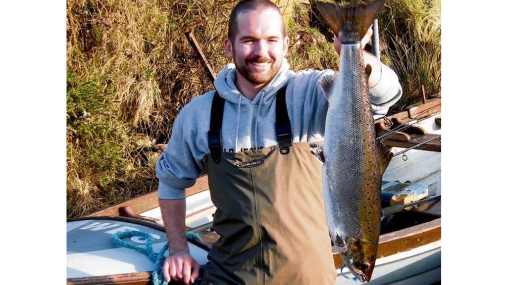 Kingdom catch: Will Hamill with the first salmon of the season from Waterville, Co Kerry.