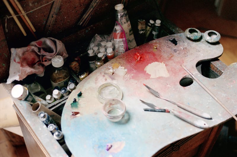 Françoise Gilot’s studio in New York in June 2018. Photograph: Jody Rogac/New York Times