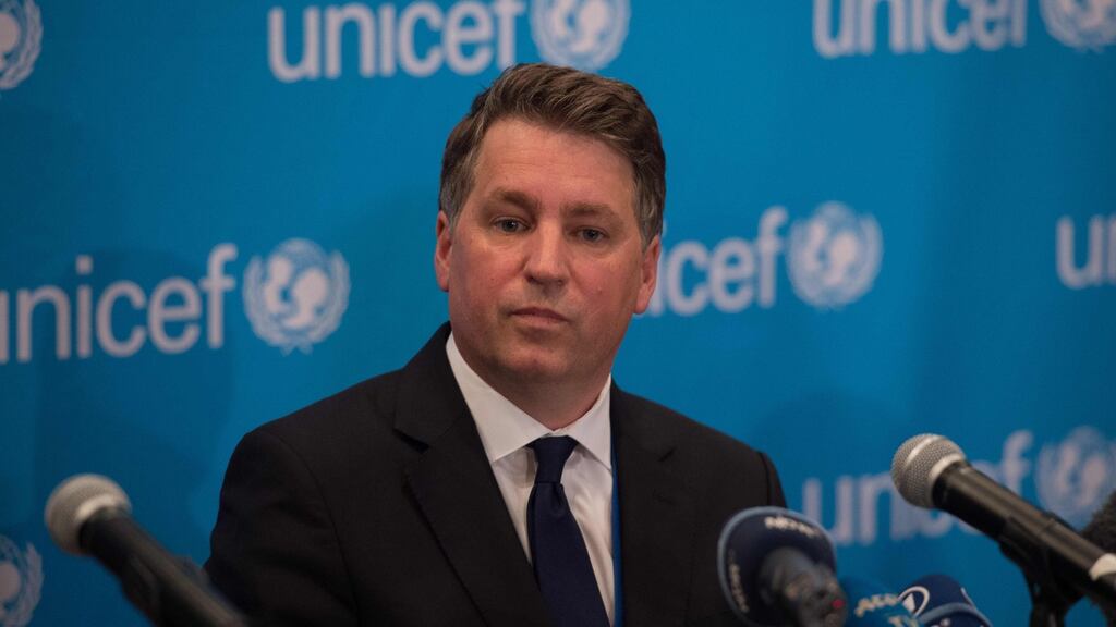 Justin Forsyth, who has resigned as deputy director of the United Nations children’s agency, Unicef. Photograph: Bryan R Smith/AFP/Getty Images