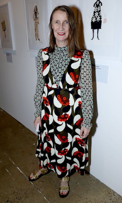 Orla Kiely at the launch of her retrospective at the Fashion and Textile Museum in London. Photograph: David M Benett/Getty Images