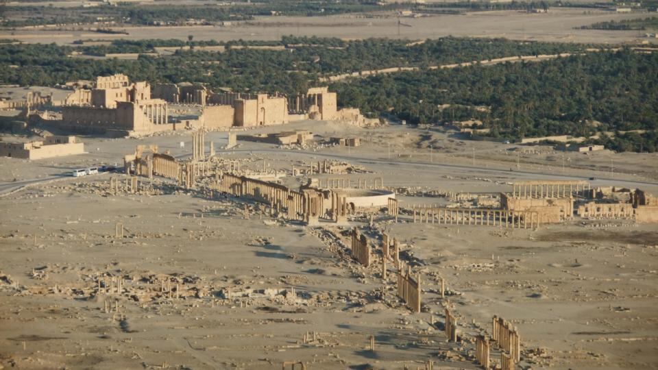 The ancient city of Palmyra by day.