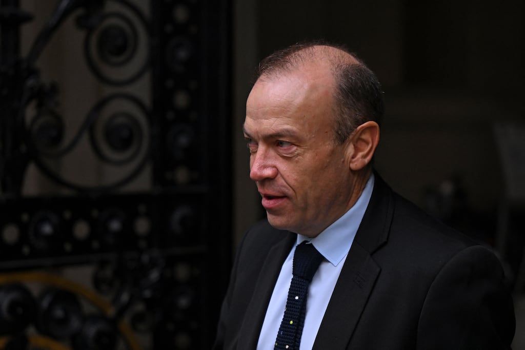 Northern Ireland Secretary Chris Heaton-Harris arrives at 10 Downing Street today. Photograph: JUSTIN TALLIS/AFP via Getty Images