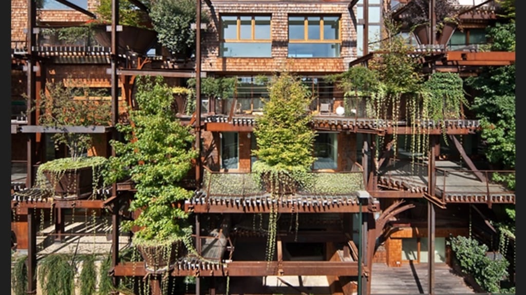 Verde 25 in Turin: not so much a tree house as a house of trees, with more than 60  apartments housed within its five-storey walls