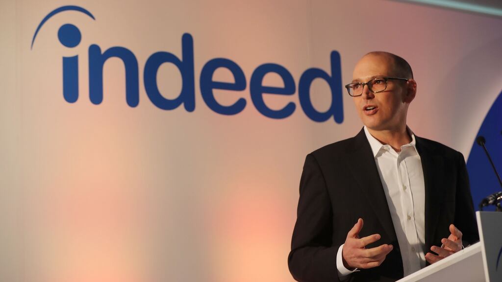 Company president Chris Hyams: the share of job postings for financial roles has risen 15 per cent in the first quarter of the year. Photograph: Niall Carson/PA Wire