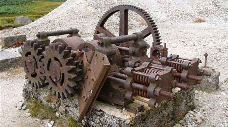 An abandoned stone crusher in Glendalough