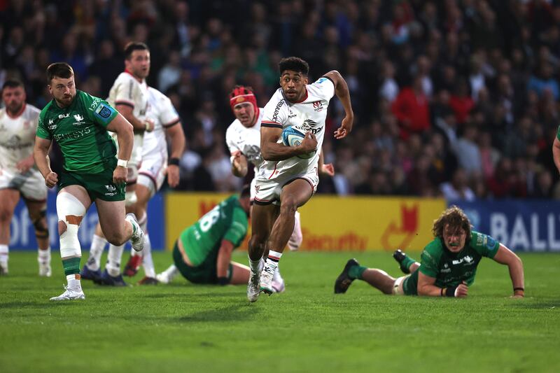 Ulster's Rob Baloucoune has struggled to recaptured the form that saw him start against South Africa in November 2022. Photograph: Bryan Keane/Inpho