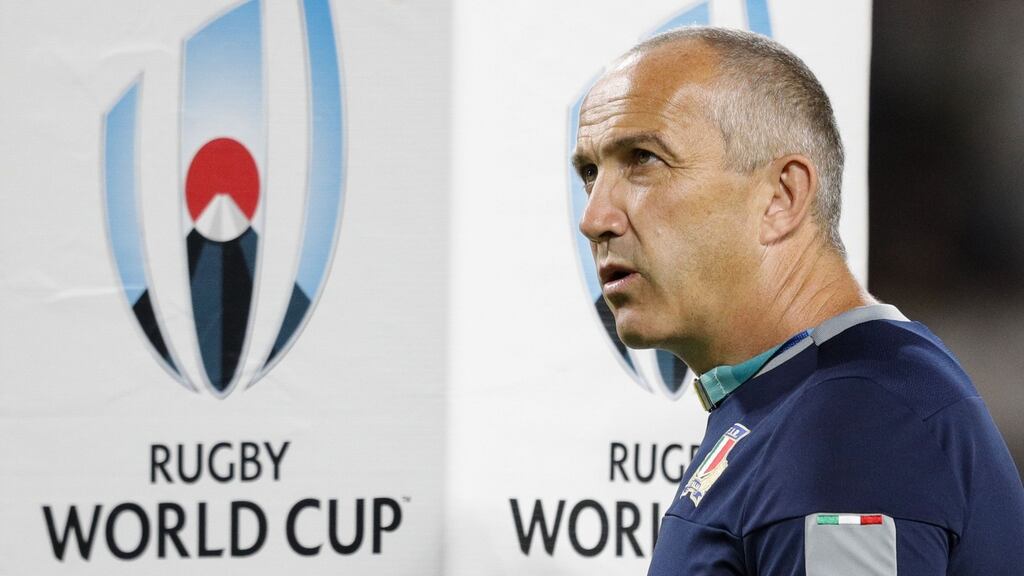 Conor O’Shea will join the Rugby Football Union as director of performance rugby next year. Photo: Adrian Dennis/Getty Images