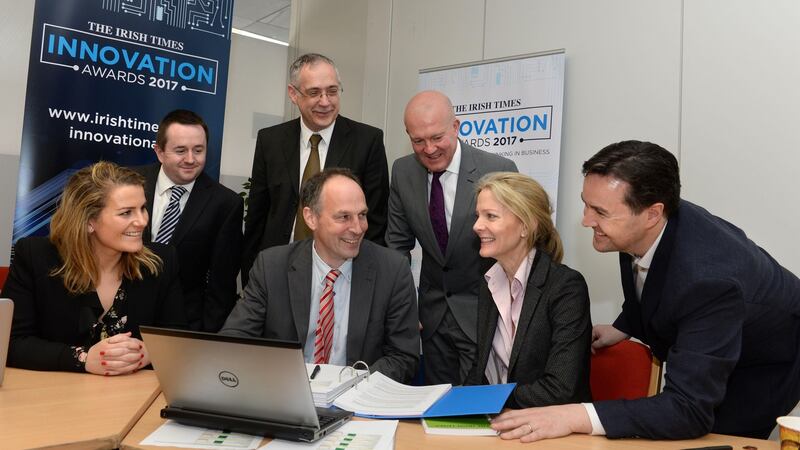 ‘The Irish Times’ Innovation Awards judges for 2017. File photograph: Dara Mac Dónaill/The Irish Times