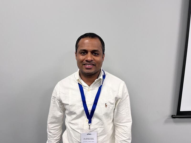 Cork-based nurse Jibin Soman at the INMO conference in Killarney