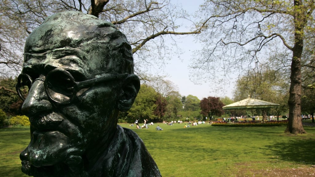 A bust of James Joyce in St Stephen’s Green, Dublin. “Nowhere did Joyce ever express any desire to be buried in Dublin. While this current proposal signals an Ireland which is more open and more open to Joyce, it is hard not to see the request to repatriate his bones as an ill-conceived plan driven by political opportunism or the hope of gain in the field of cultural tourism.” File photograph: Frank Miller
