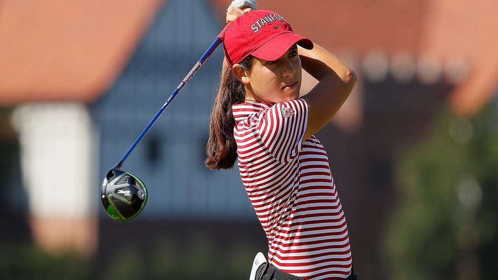 Albane Valenzuela who will play in the ANA Inspiration, the first women’s Major of the year: “I couldn’t say no, they have always been so supportive. It’s the first Major of the year and I love the course.”  Photograph:  Kevin C. Cox/Getty Images