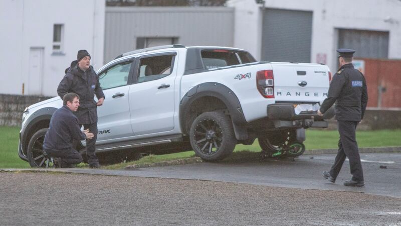 The scene of the accident at St Crona’s National School, Dungloe. Photograph: North West newspix