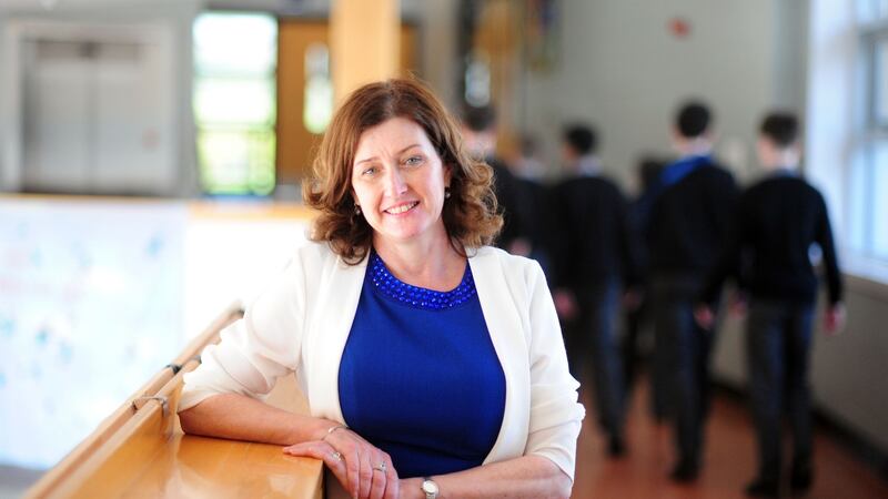 Maura Murphy, principal of St Mary’s in Portlaoise: ’The emotional fallout when young people have . . . looked into the holes of graves and you wonder what kind of hope can you offer.’ Photograph: James Flynn/APX