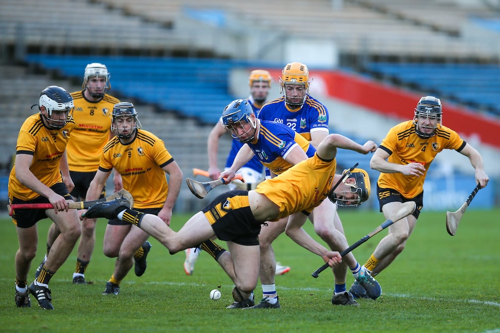Clonlara of Clare edged out Tipperary's Kiladangan in the Munster SHC club championship semi-Final at Semple Stadium. Photograph: Natasha Barton/Inpho