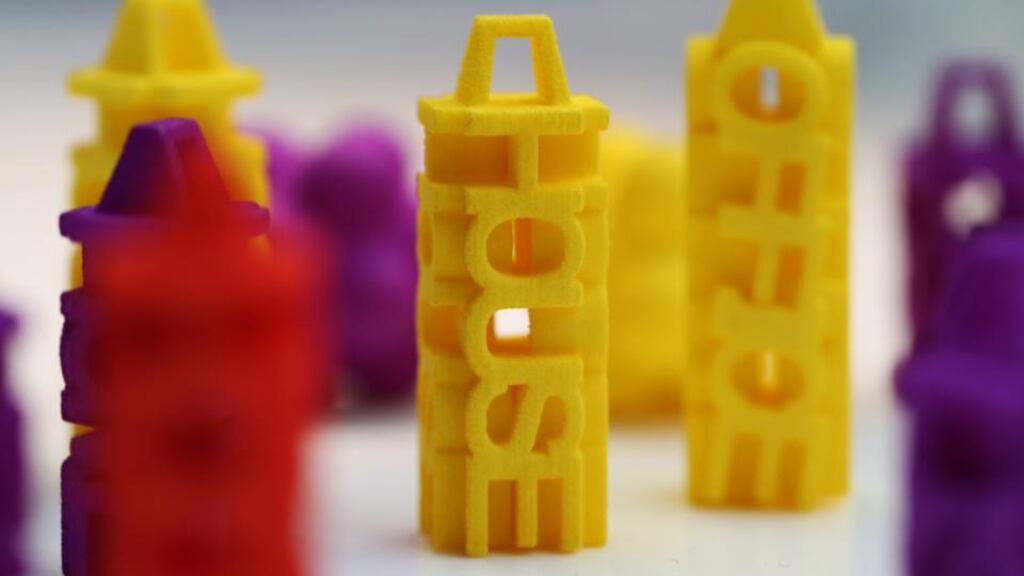 Keyrings, printed in 3D. HP chief executive Meg Whitman told shareholders the company will make a “big technology announcement” in June on how it will approach the market.