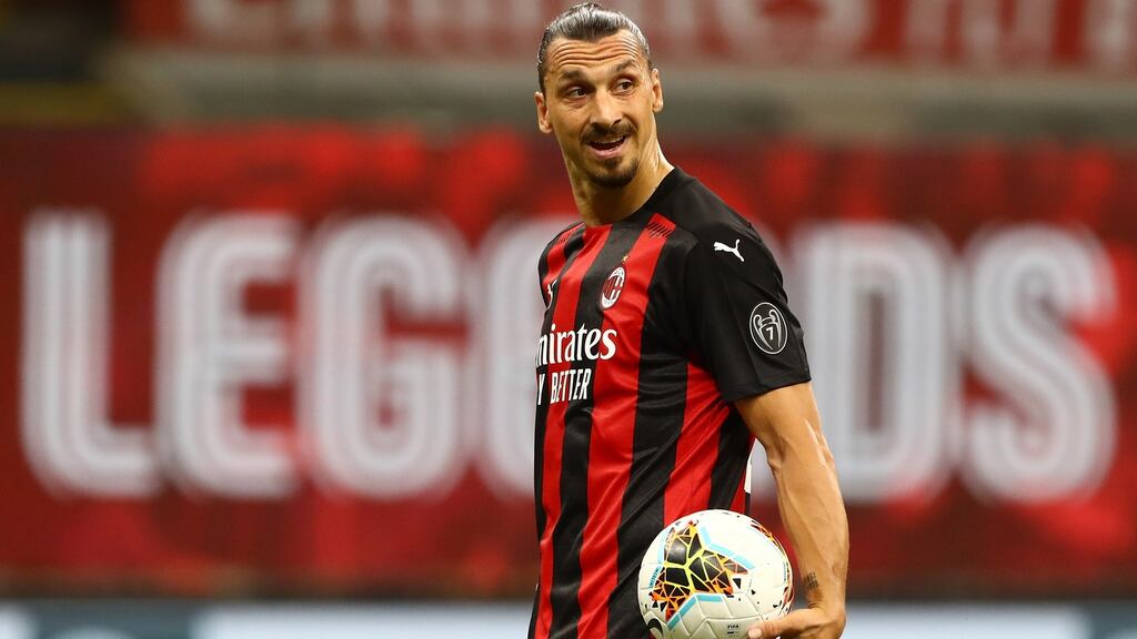 AC Milan striker Zlatan Ibrahimovic will provide Shamrock Rovers with a huge challenge on Thursday night. Photograph: Marco Luzzani/Getty Images