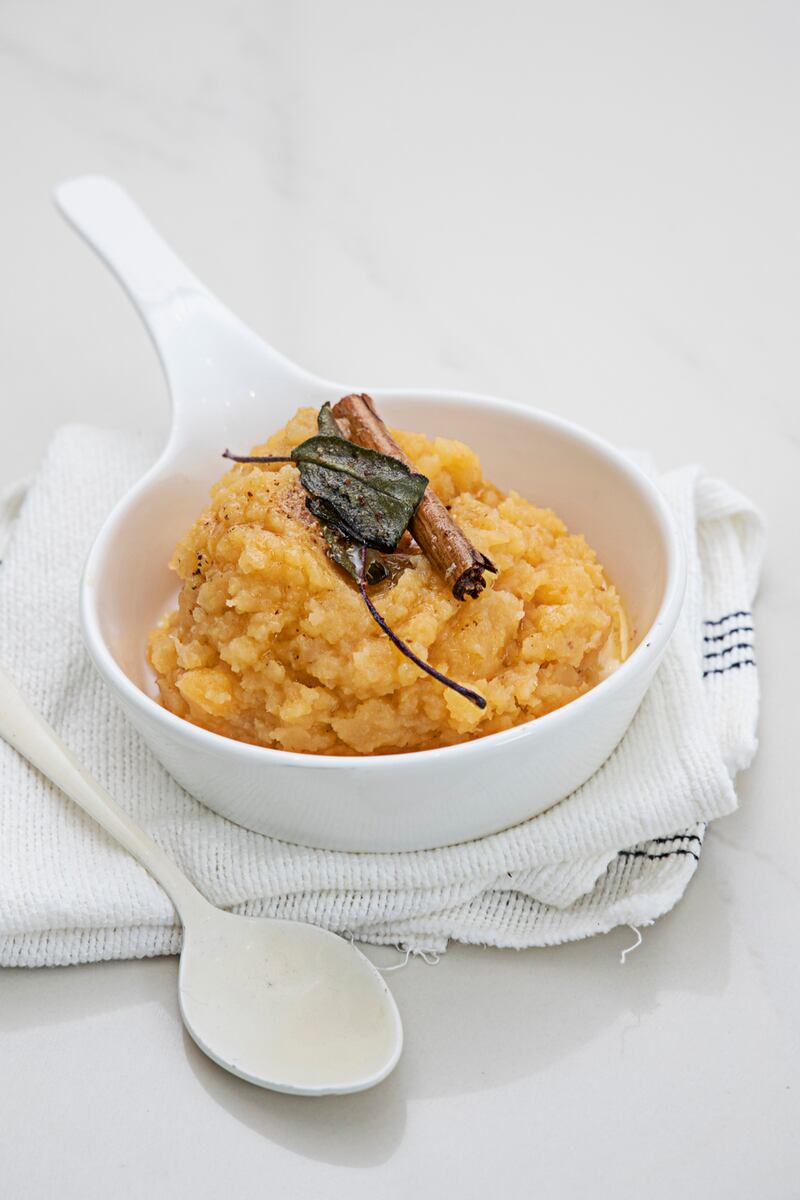 Mashed turnips with cinnamon and sage brown butter. Photograph: Harry Weir