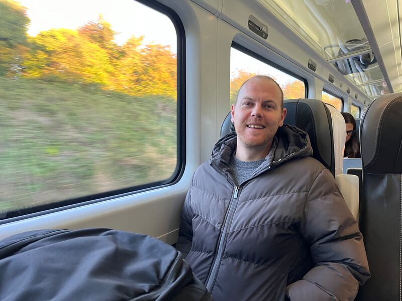 Johnny Irwin commutes from Newry to Dublin on the 7.53am service. "It is a great service with only three stops", he said. "The return journey in the evening can be crowded but I've been doing it a while and can get a seat."