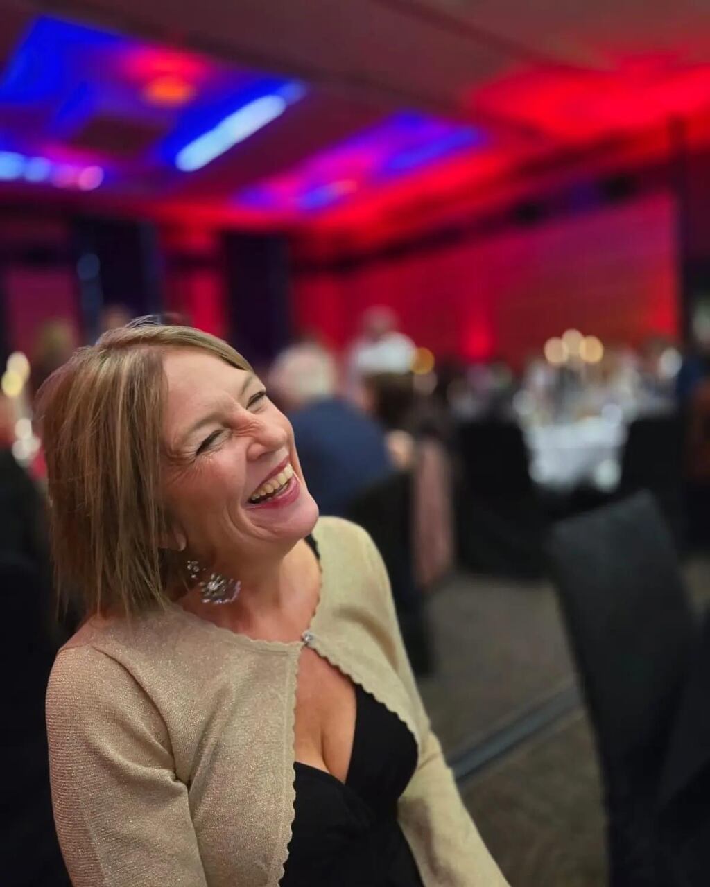 Una Mannion reacts to winning the CWA Gold Dagger award