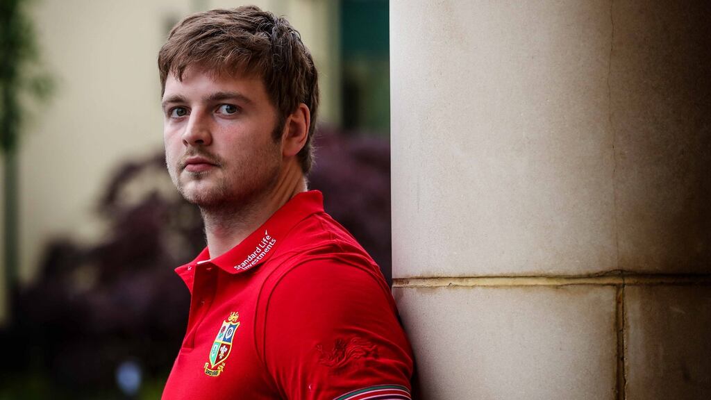 Iain Henderson at a British & Irish Lions press conference in Wales on Monday. Photo: Billy Stickland/Inpho