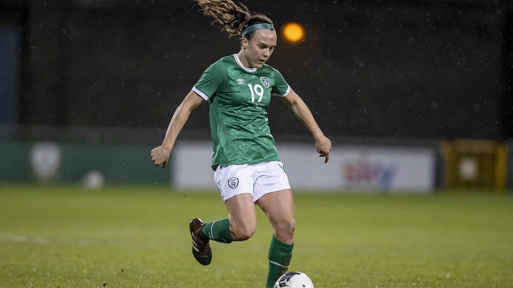 Women’s World Cup Qualifier at Tallaght Stadium, where the Republic of Ireland’s Ciara Grant came on against Georgia. File Photograph: Inpho